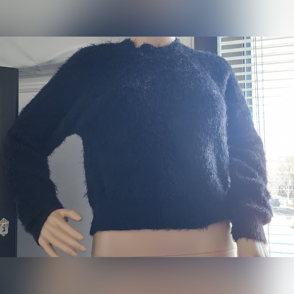 Black Fuzzy Sweater, M, Forever21